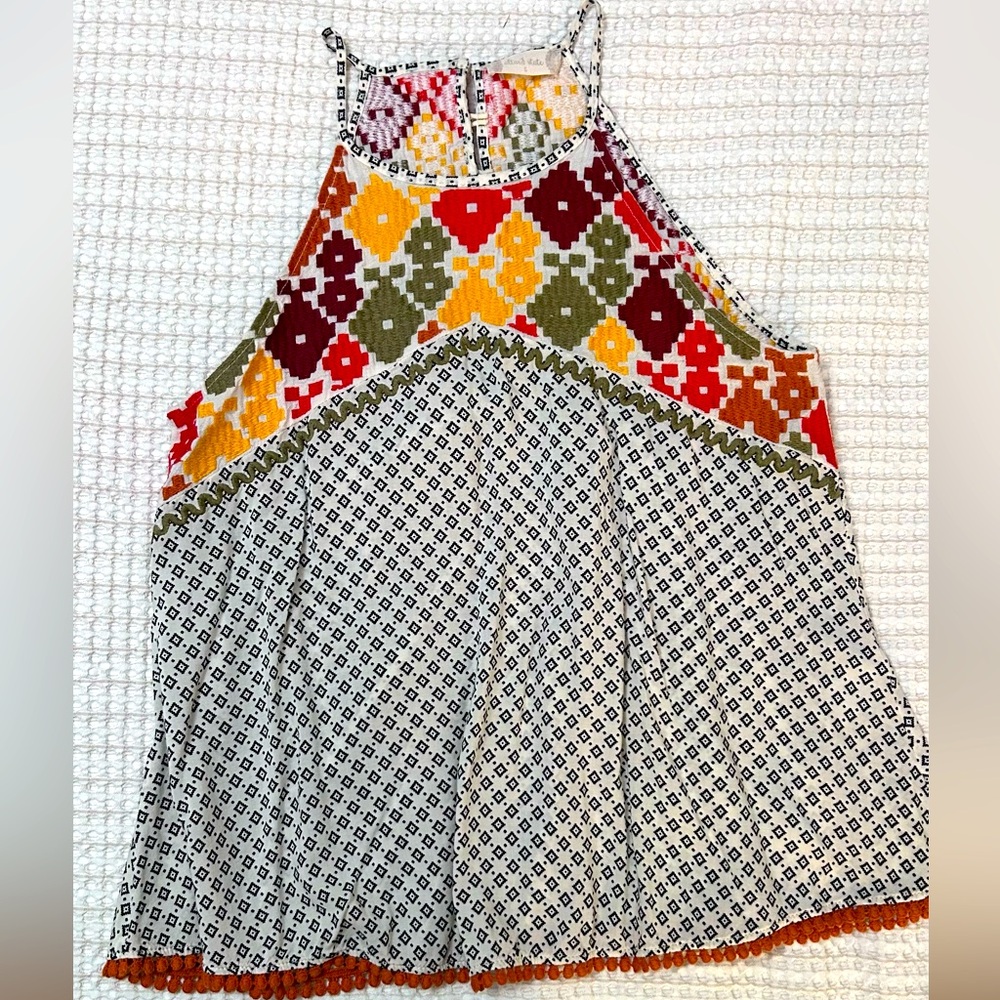 Altar'd State Embroidered Halter Tunic Top